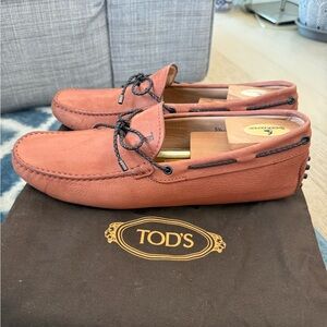 Tod’s Size 9.5 Men’s Dark Coral/Burnt Orange Loafers